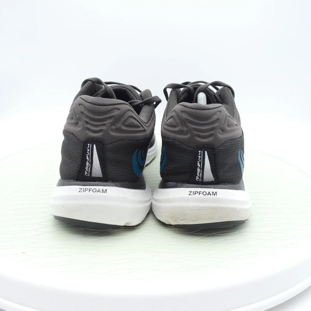 Topo Athletic Magnifly 4 Mens 12.5 Running Shoes Gray Navy Lace Up Sneakers